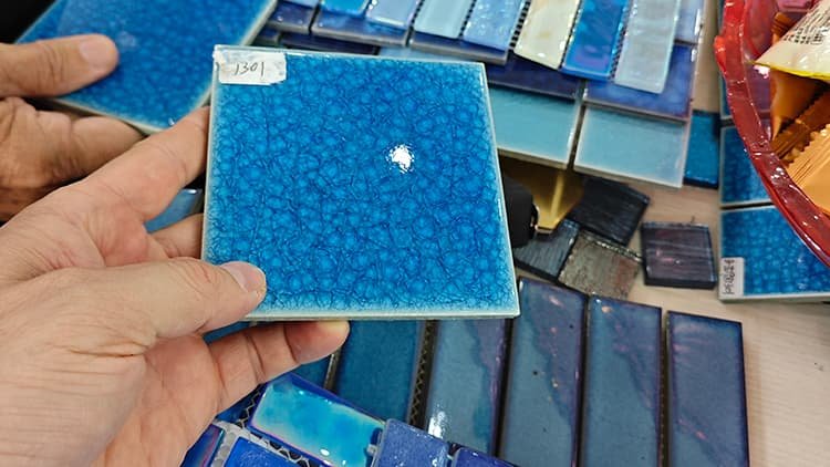 pool tile mosaic details