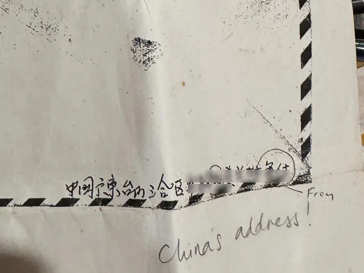 address on envelope